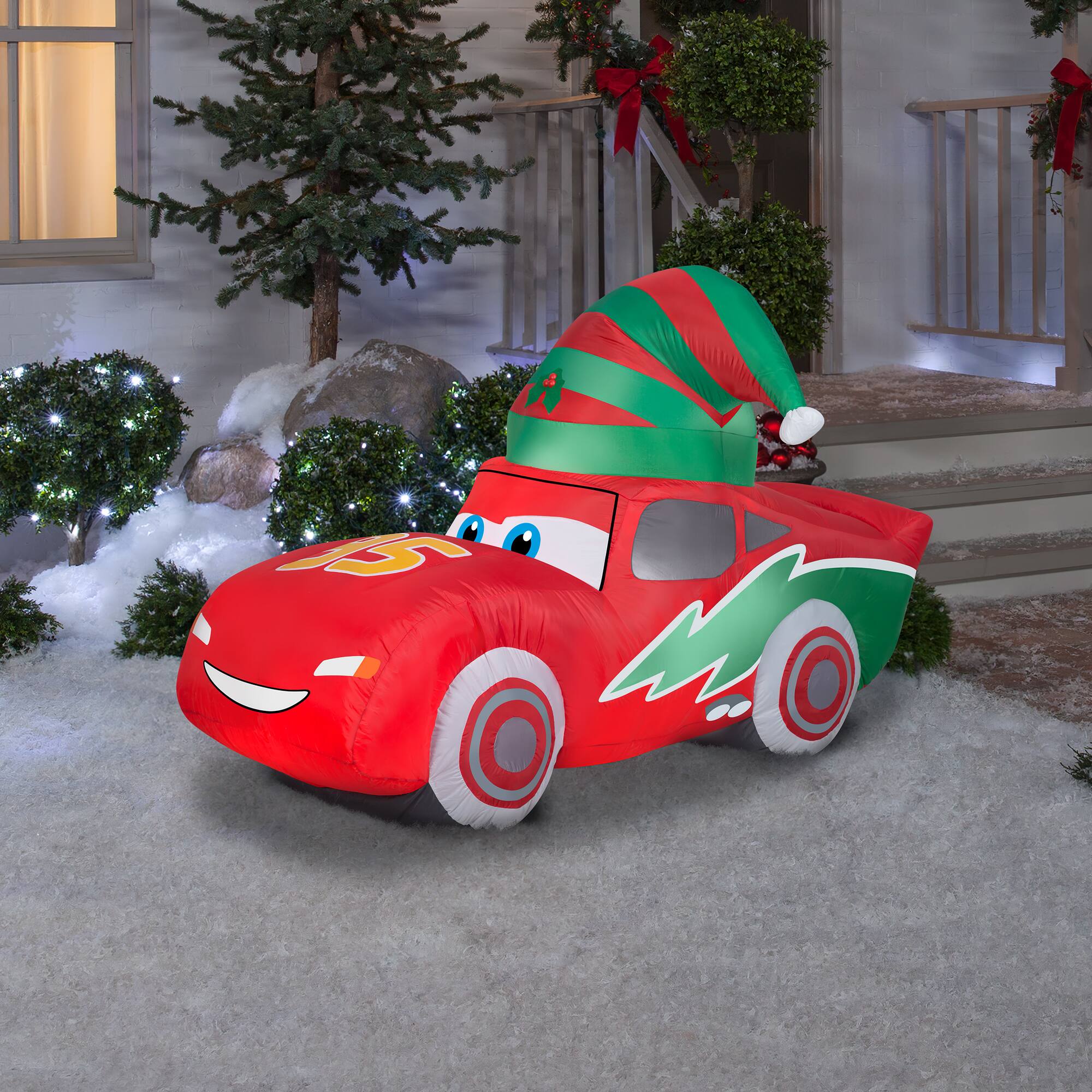 3.5ft. Airblown® Inflatable Christmas McQueen with Stocking Cap